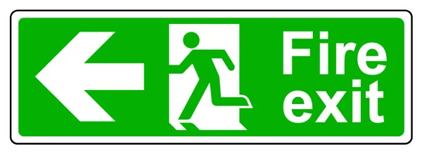 Fire exit left sign — Stock Photo, Image