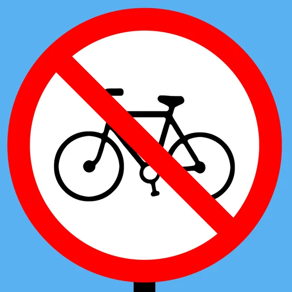 Ingen cykling trafik skylt — Stockfoto