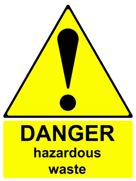 Danger hazardous waste sign — Stock Photo, Image