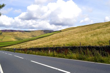 Bisikletçi Glossop, Derbyshire, İngiltere