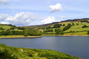 Derbyshire, İngiltere'de İngiltere'de Ladybower rezervuar