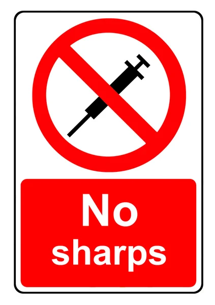 No sharps sign — Stock Photo, Image