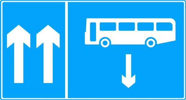 Señal de tráfico de carril de bus de contracorriente — Foto de Stock