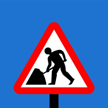 Uyarı üçgeni yol çalışmaları trafik işaretleri