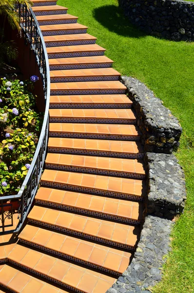 Escaleras de jardín espiral en Puerto De La Cruz Tenerife —  Fotos de Stock