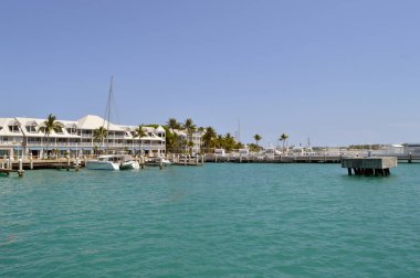 Key West Marina 'da demirli bir yat