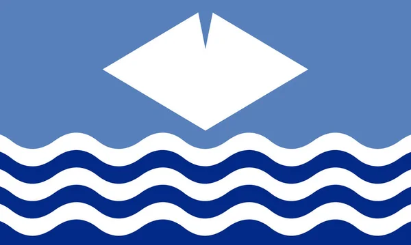 Megyei Zászló Wight Sziget Amely Képviseli White Sziget Egyesült Királyságban — Stock Fotó