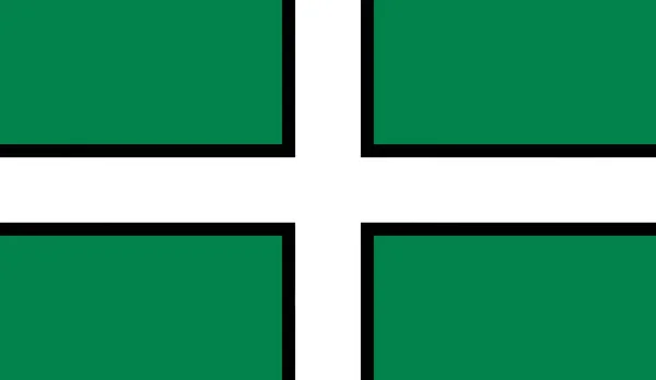 Die Flagge Der Grafschaft Devon Die Die Grafschaft Devon Großbritannien — Stockfoto