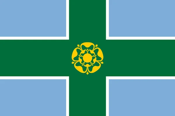 Country Flag Derbyshire Som Representerar Derbyshire County Storbritannien — Stockfoto