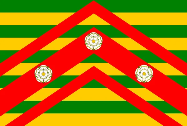 Yorkshire Konseyinin Doğu Biniciliği Bayrağı Ngiltere Deki Yorkshire Konseyi Nin — Stok fotoğraf