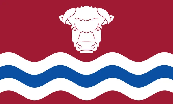 County Flag Herefordshire Represents Herefordshire — Stock Photo, Image