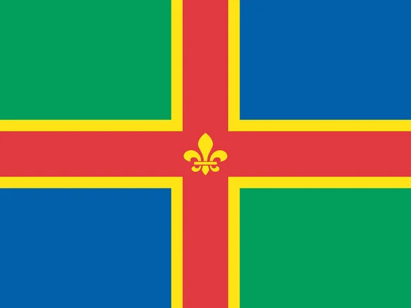 英国林肯郡旗 代表林肯郡 — 图库照片