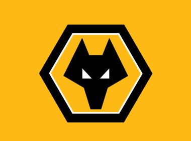 Wolverhampton, Batı Midlands, İngiltere - 10 Ocak 2021: Wolverhampton Wanderers Futbol Kulübü 'nün baş rozeti