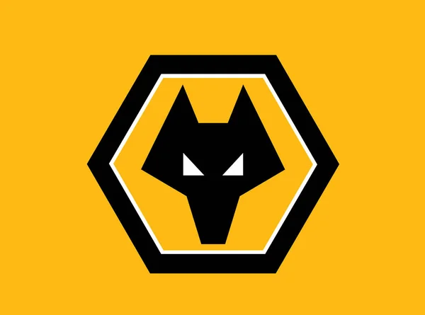 Wolverhampton West Midlands Anglia Wielka Brytania Stycznia 2021 Odznaka Wilka — Zdjęcie stockowe