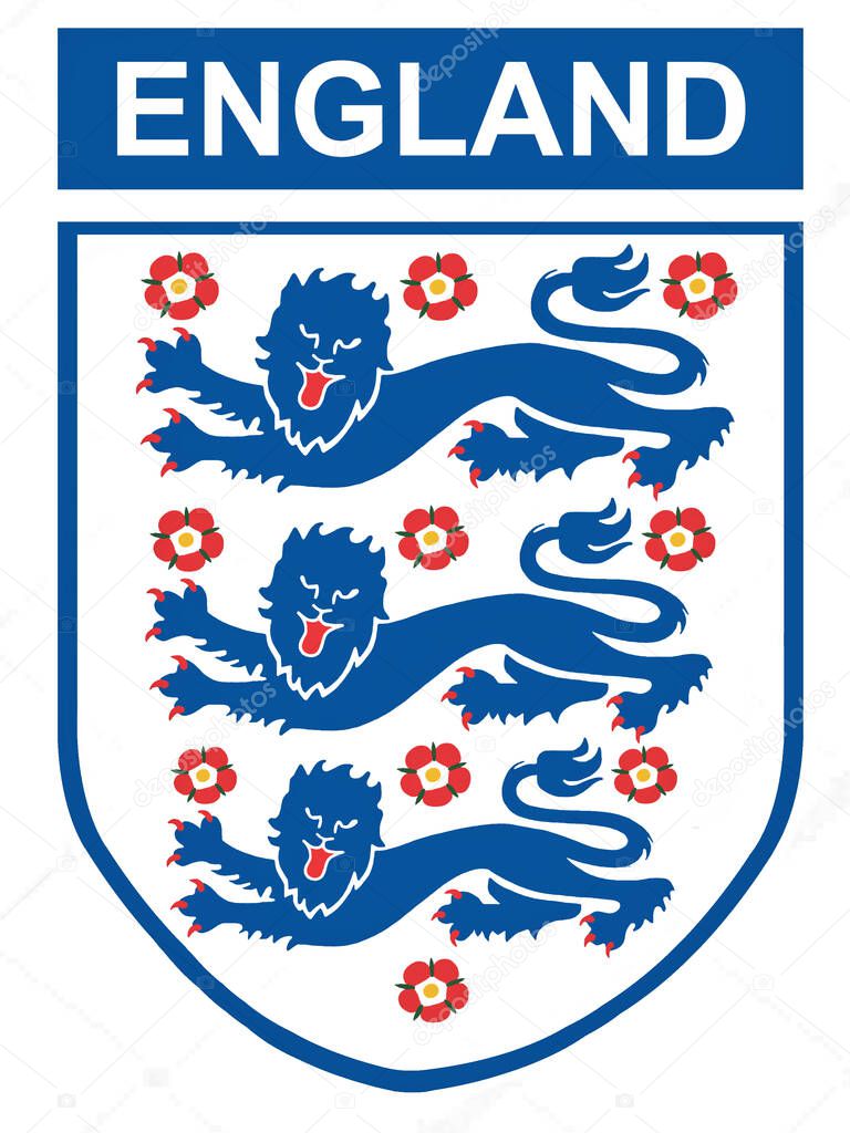 Manchester, Lancashire, England, UK - May 25, 2021 : England International  Football Club badge