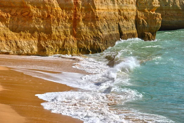 Pláž Benagil Pobřeží Algarve Portugalsku — Stock fotografie