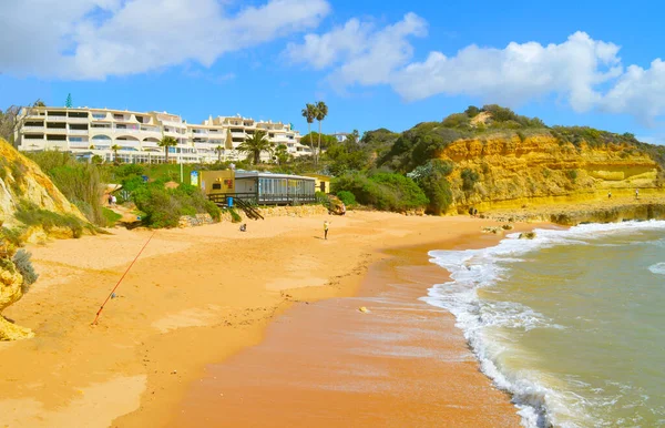 Turistas Sol Primavera Praia Aveiros — Fotografia de Stock