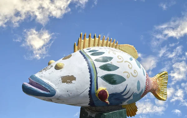 Painted Fish Corralejo Harbour — Stock Photo, Image