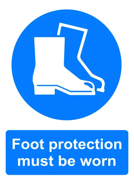 Foot protection must be worn in this area — Stock Photo, Image