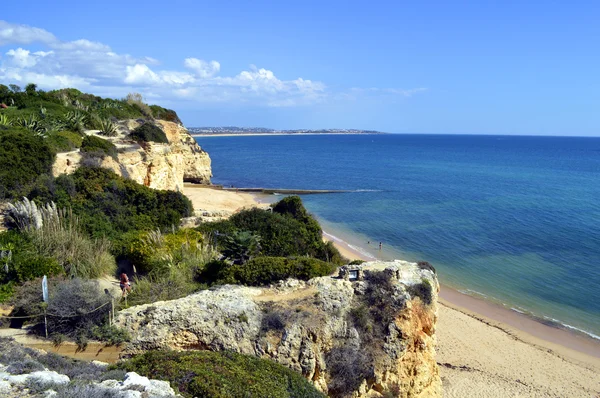 Cova Redonda Beach, Armacao De Pera, Алгарве — стоковое фото