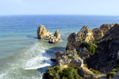 Portekiz 'de Ponta Da Piedade muhteşem kaya oluşumu