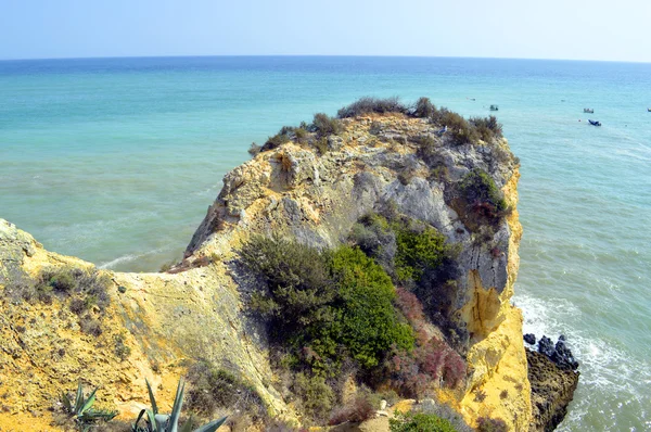 Spectacular cliff on Senhora Da Rocha Beach in Portugal — Stock Photo, Image