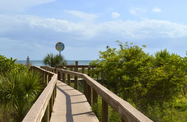 Boardwalk вхід до пляжу St Pete Флориди Стокове Фото