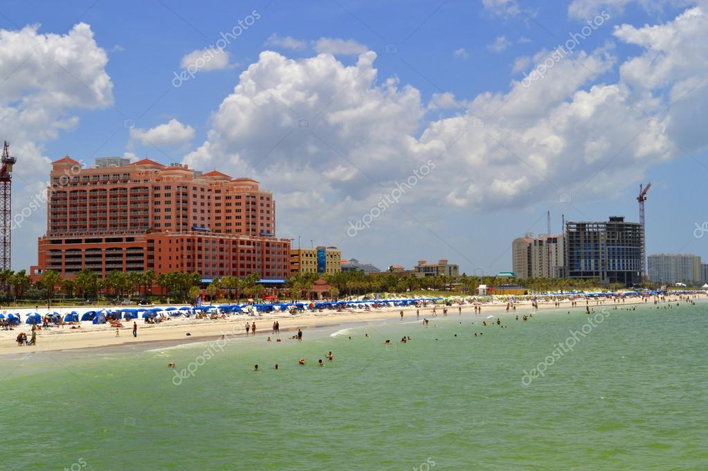 Hotels Auf Clearwater Beach In Florida Stockfoto