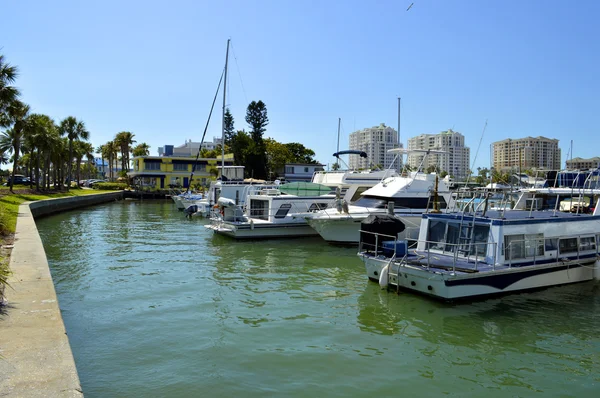 Clearwater beach hamn i florida — Stockfoto