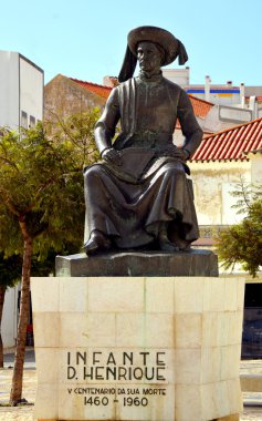 Henry Navigator 15 yüzyıldan Portekizli kaşif heykeli
