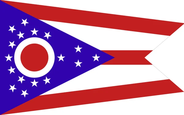 Перегляд прапор штату Огайо — стокове фото
