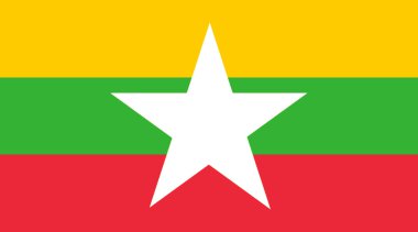 Myanmar bayrağı görüntüsünü