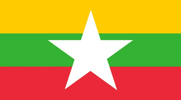 Una imagen de la bandera nacional de Myanmar — Foto de Stock