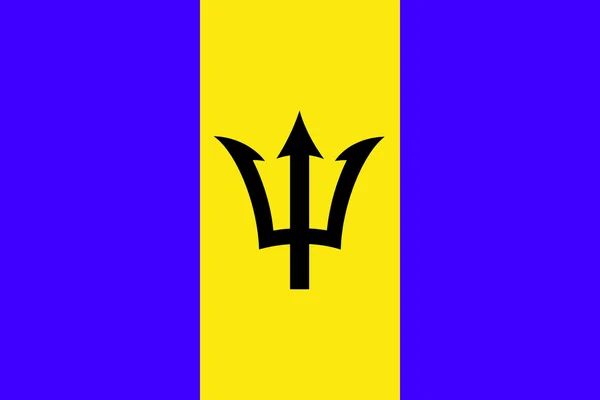 Nationalflagge von Barbados — Stockfoto