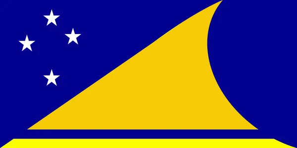 托克劳国家国旗的看法 — 图库照片