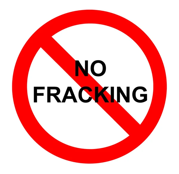 Kein Fracking-Demonstrationsschild — Stockfoto