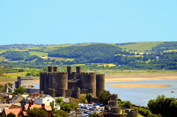 Історичний замок Конві в північному Уельсі — стокове фото
