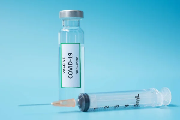 Covid Vaccine Флакон Єкція Needle Syringe Проти Коронавірусної Інфекції Лікарняній — стокове фото