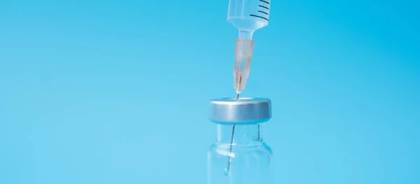 Posologie Flacon Vaccin Avec Seringue Injectable Laboratoire Hospitalier Concept Médical — Photo