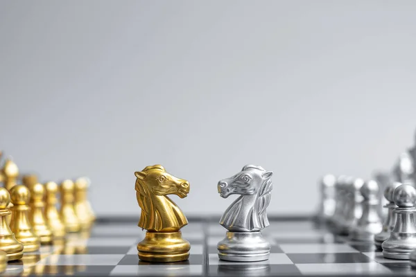 Business strategy competitive ideas concept, Chess game on chess board  behind business background. Business present financial and marketing  strategy analysis. Investment target in global economy . Business Images