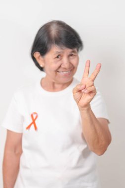 Eylül lösemisi için Orange Ribbon, Mart Böbrek Kanseri Günü, Çoklu Skleroz, Kendine Yara Bilinci Ay, Kasım Kompleksi Bölgesel Ağrı Sendromu, KRPS, COPD Hastalıkları Konsepti