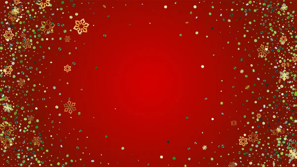 Vánoční Vektor Pozadí Padající Třpytky Vločky Hvězdy Izolovaný Transparentu Festival — Stockový vektor