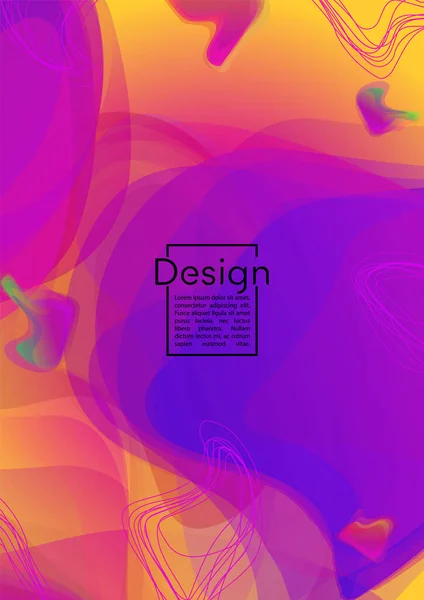 Vibrant Geometric Cover Design Gradient Abstract Lines Figury Dla Twojej — Wektor stockowy