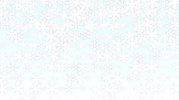 Neujahr Vektor Hintergrund Mit Fallenden Schneeflocken Vereinzelt Auf Weißblauem Hintergrund — Stockvektor