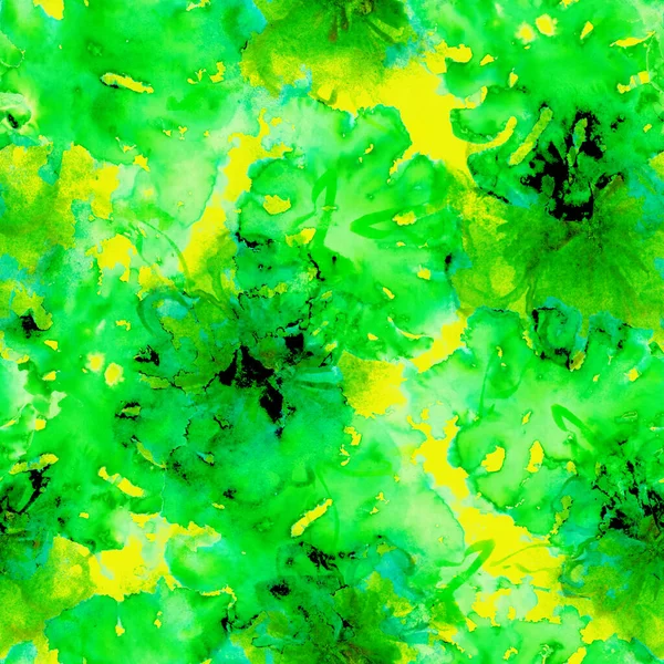 Watercolor Seamless Tropical Pattern. Handdrawn Palm Leaves and Flowers Background. Batic Monstera Illustration. Hawaiian Print for Wrapping.   Jungle Repeated Ornament.