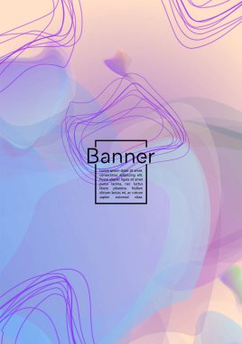 Gradyan ve Soyut Çizgilerle Modern Geometrik Kapak Tasarımı, İşiniz İçin Rakamlar. Kapsama Akıcı Gökkuşağı Poster Tasarımı, Performans için Gradyan Efekti.