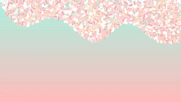 Latar Belakang Disko Dengan Confetti Dari Partikel Glitter Hari Valentine - Stok Vektor