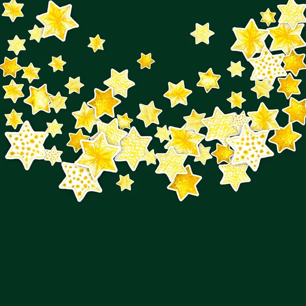 Papír Akvarell Csillagok Yand Rajzolt Nyaralás Csillagok Háttér — Stock Fotó