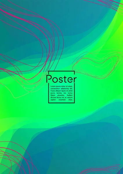 Electronic Geometric Cover Design Gradient Abstract Lines Figures Business Page — 스톡 벡터
