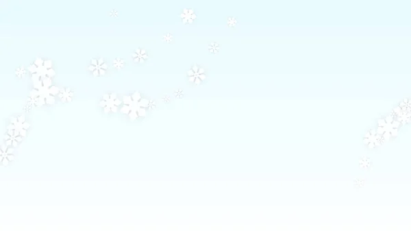 Winter Vector Background Falling Snowflakes Isolated White Blue Background Luxury — Stock Vector